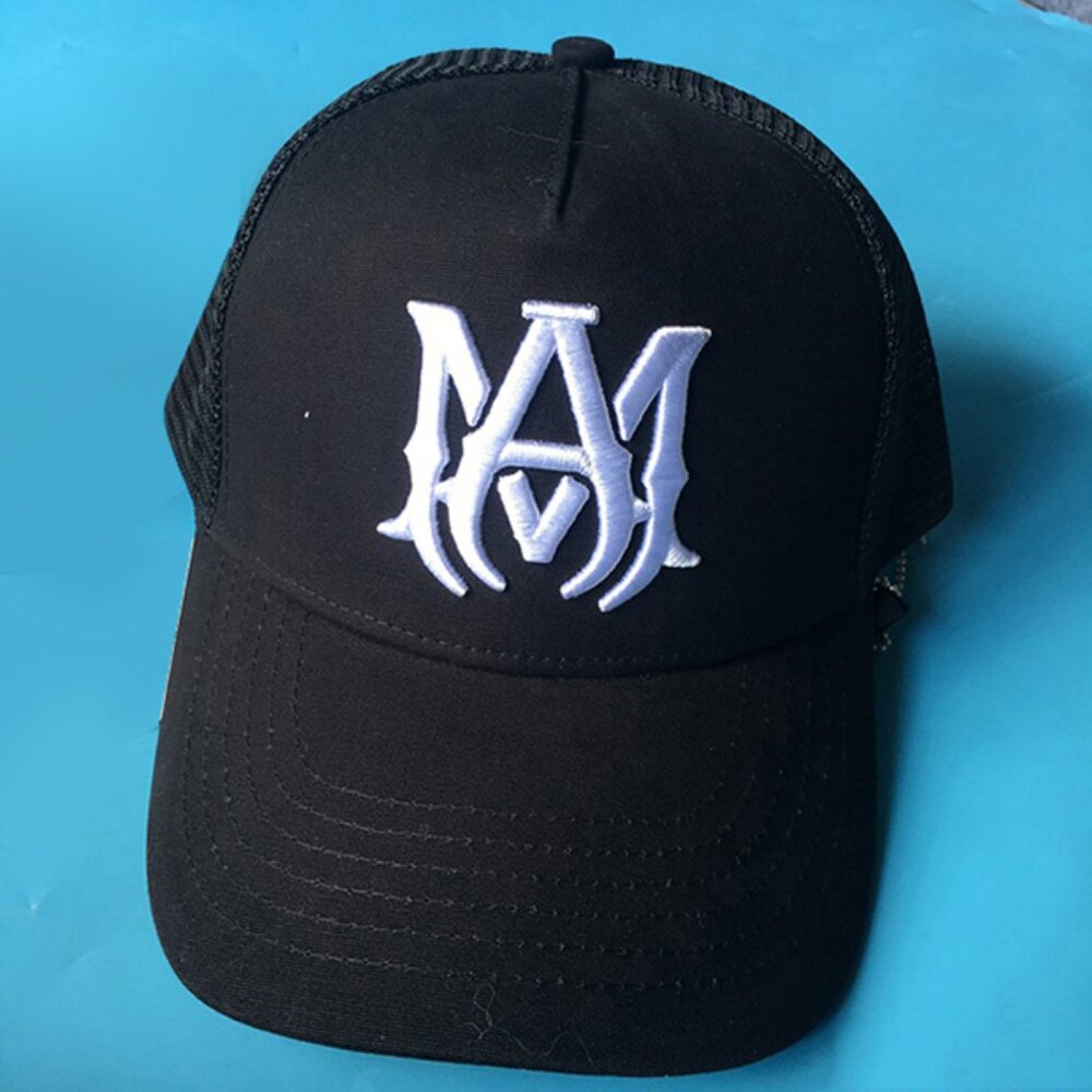 Amiri M.A. Logo Embroidered Baseball Black Cap